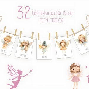 32 Gefühlskarten / Emotionskarten für Kinder - Montessori Lernkarten, digitaler Download, Emotionen und Gefühle verstehen