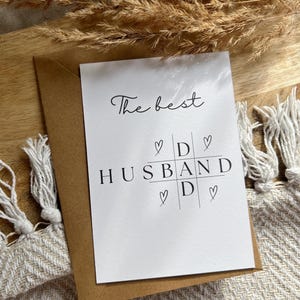 Karte zum Jahrestag - Valentinstag | Internet Liebe | The Best Dad and Husband  Valentinstag Geschenk für den Partner | Papa und Ehemann