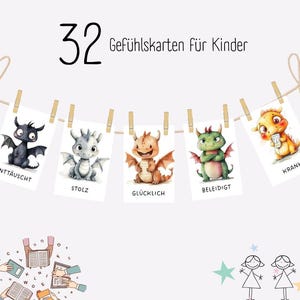 32 cartes de sentiments / cartes d'émotions pour enfants - Cartes d'apprentissage Montessori, téléchargement numérique, compréhension des émotions et des sentiments