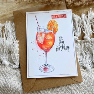 Karte zum Geburtstag | Holy Aperoli | Geburtstagskarte | Glückwunschkarte | Klappkarte | Postkarte