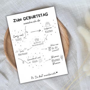 Karte zum Geburtstag | Wünsche zum Geburtstag | Geburtstagskarte | Glückwunschkarte | Klappkarte | Postkarte, Frau Geschenk, Mann Geschenk