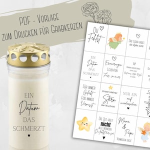 Grave candle sticker set star children - PNG template - memorial light - loving mourning - sticker digital file - funeral star child