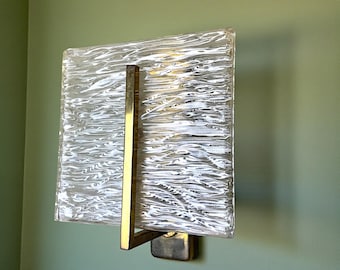 Moderne wandkandelaar van Muranoglas uit het midden van de eeuw voor slaapkamer