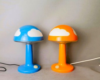 Pair mushroom Skojig table lamps by Henrik Preutz for IKEA