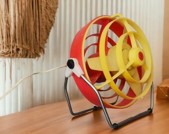 Vintage UdSSR elektrischen Tisch Fan dreht tragbare Retro Luft Ventilator Bar Shop Dekor