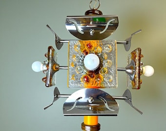 Mid Century Modern Murano glass 4-light fixture modern chandelier Sputnik