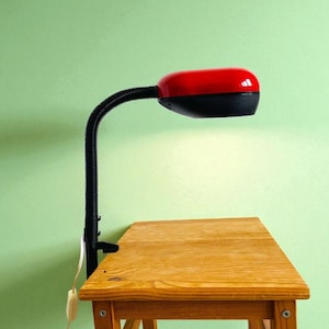 Goose neck desk clamp lamp, reading light, futurist retro made in USSR