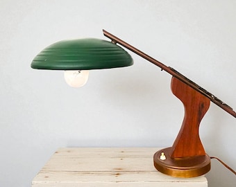 Fase style mid century modern desk table wooden lamp sculprural lighting