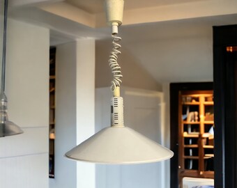 Wit metalen Scandinavische moderne uittrekbare, neerklapbare verstelbare hanglamp van Lival