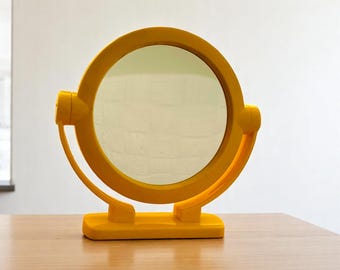 Rotating double sided retro parlor magnifying mirror