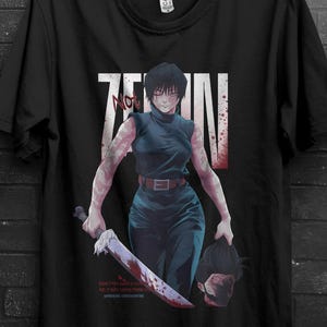 Maki Zenin Jujutsu Kaisen T-Shirt Vintage Streetwear Premium Quality Apparel Featuring Your Favorite Characters Perfect for Anime Fans!