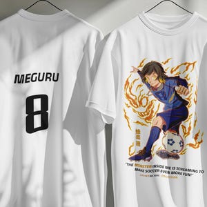 Meguru Bachira Tshirt , blue lock japan u20 football jersey, blue lock sae itoshi cosplay shirt, blue lock unisex t-shirt