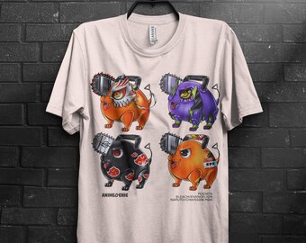 Pochita Chainsaw Anime Inspired Subtle Heavyweight Anime Tee