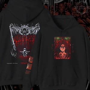Limited Edition Eren Yeager Attack on Titan AOT Hoodie Unisex Heavy Blend, Sweatshirt, Pullover, Jumper, Jacket, Sweater