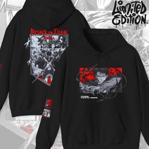 Attack on Titan Anime Hoodie, AOT Hoodie, Attack on Titan Hoodie, Eren Yeager Hoodie, Attack on Titan, Anime Merch, Otaku Hoodie, Otaku