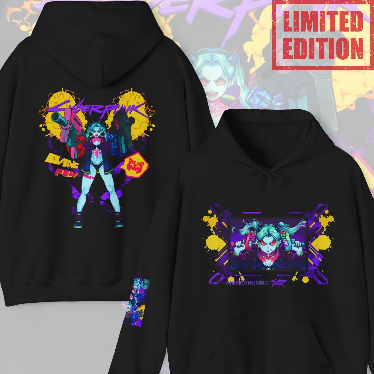 Lucy Cyberpunk Hoodie - Etsy Lucy Cyberpunk Hoodie - Etsy