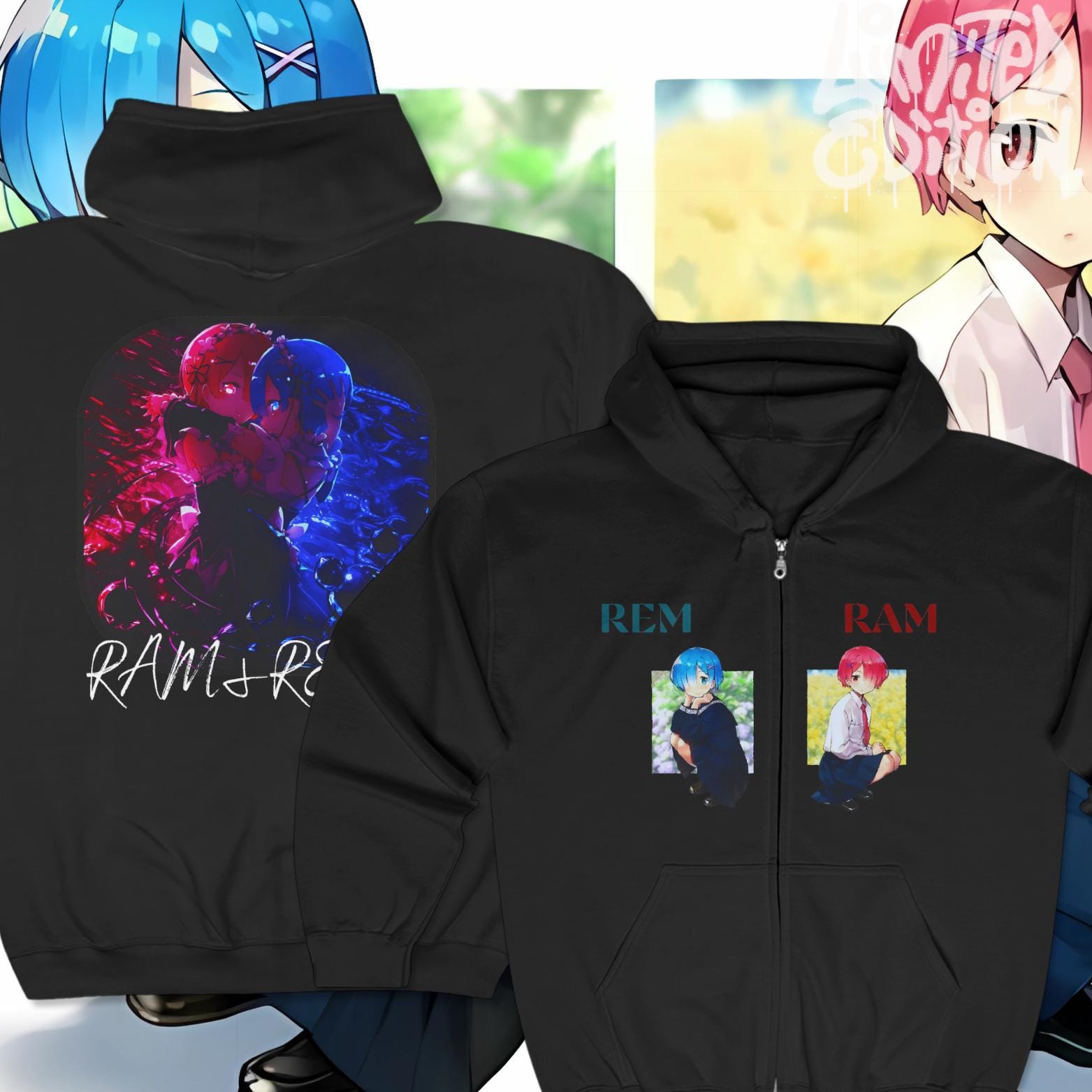 Rem and ram hoodie hotsell