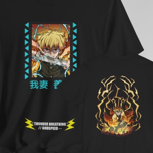 t-shirt, gift, gift her, gift men, gift boy gift, anime, anime shirts, anime gifts, shirt, unisex, handmade, Zenitsu, funny, Tanjiro, Nezuko