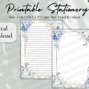 Papelaria para impressão | Papelaria para casamento | Papel de carta para impressão | A4 | Carta EUA (8,5" x 11") | Download digital | Download instantâneo