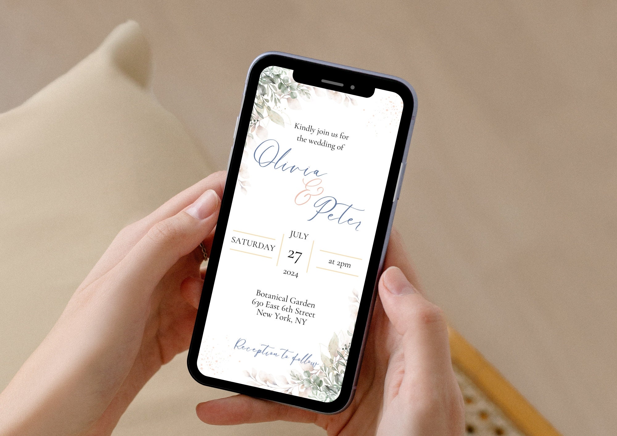Editable Elegant Wedding Invitation | Wedding Invitation | Digital ...