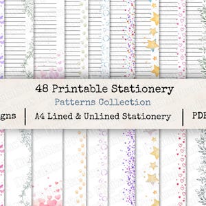 Printable Stationery | Printable Patterns Collection | Printable Writing Paper | A4 Writing Paper | Digital Download | Instant Download