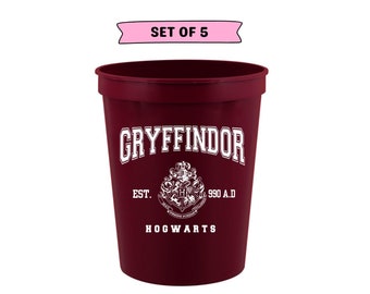harry potter cups, harry potter party cups, team gryffindor cups, gryffindor party cups, sorting hat cups, harry potter party favors, custom