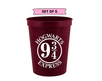 hogwarts express cups, harry potter cups, harry potter party cups, harry potter decor cups, harry potter merch, harry potter party favors