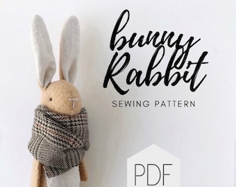 Bunny Rabbit Sewing PATTERN PDF, Stuffed toys tutorial, Animals soft toy, Felt Animals, Stuffed Animals