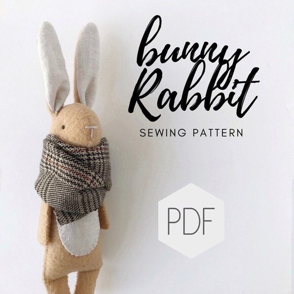 Bunny Rabbit Sewing PATTERN PDF, Stuffed toys tutorial, Animals soft toy, Felt Animals, Stuffed Animals