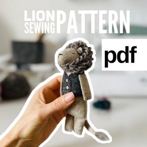 Löwe Nähanleitung, Stofftiere, Stofftiere, Stofftiere Stofftiere