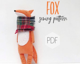 Fox Sewing PATTERN PDF, Stuffed toys tutorial, Animals soft toy, Fox Stuffed Animal