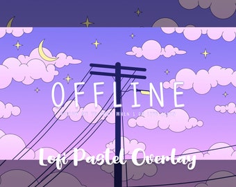 Lofi Pastel Twitch Stream Overlay: Animated Screens, Emotes, Panels (Digital Download)
