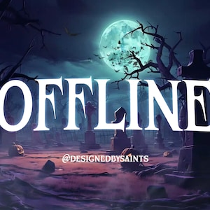 Animated Spooky Halloween Stream Overlay - Premade Twitch Package