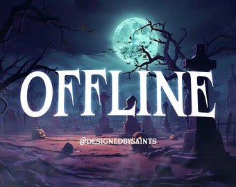 Animated Spooky Halloween Stream Overlay - Premade Twitch Package