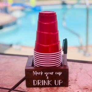 Porte-gobelet Solo I Porte-gobelet Party I Porte-gobelet avec marqueur I Mark Your Cup I Cup Caddy