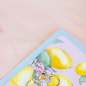French Garden Envelope Liner - LEMONS - Euro Flap Envelopes | SET OF 25 | Printed Envelope liners for wedding invitations
