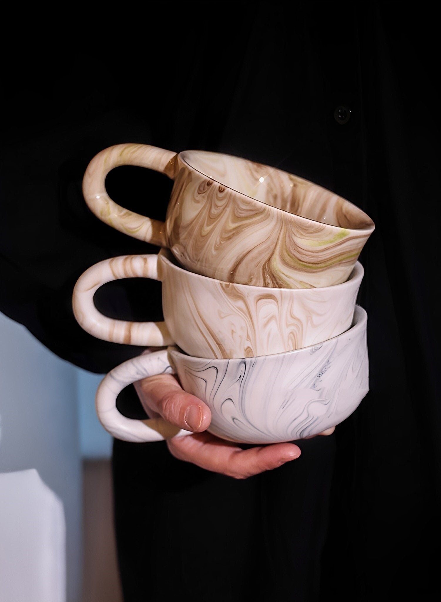 Marbleized Ceramic Mugs - Modern and Elegant – INSPECIAL HOME