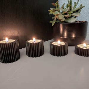 STL file/3D printing file of tealight holders/Modern design, minimalist candle holders for tealights, decoration for living room & bedroom