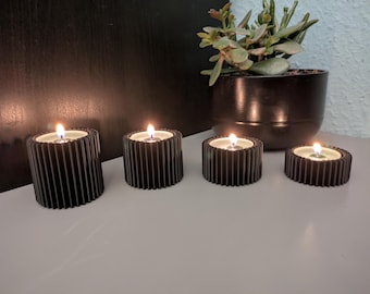 STL-bestand/3D-printbestand van theelichthouders/Modern design, minimalistische kaarsenhouders voor theelichtjes, decoratie voor woonkamer en slaapkamer