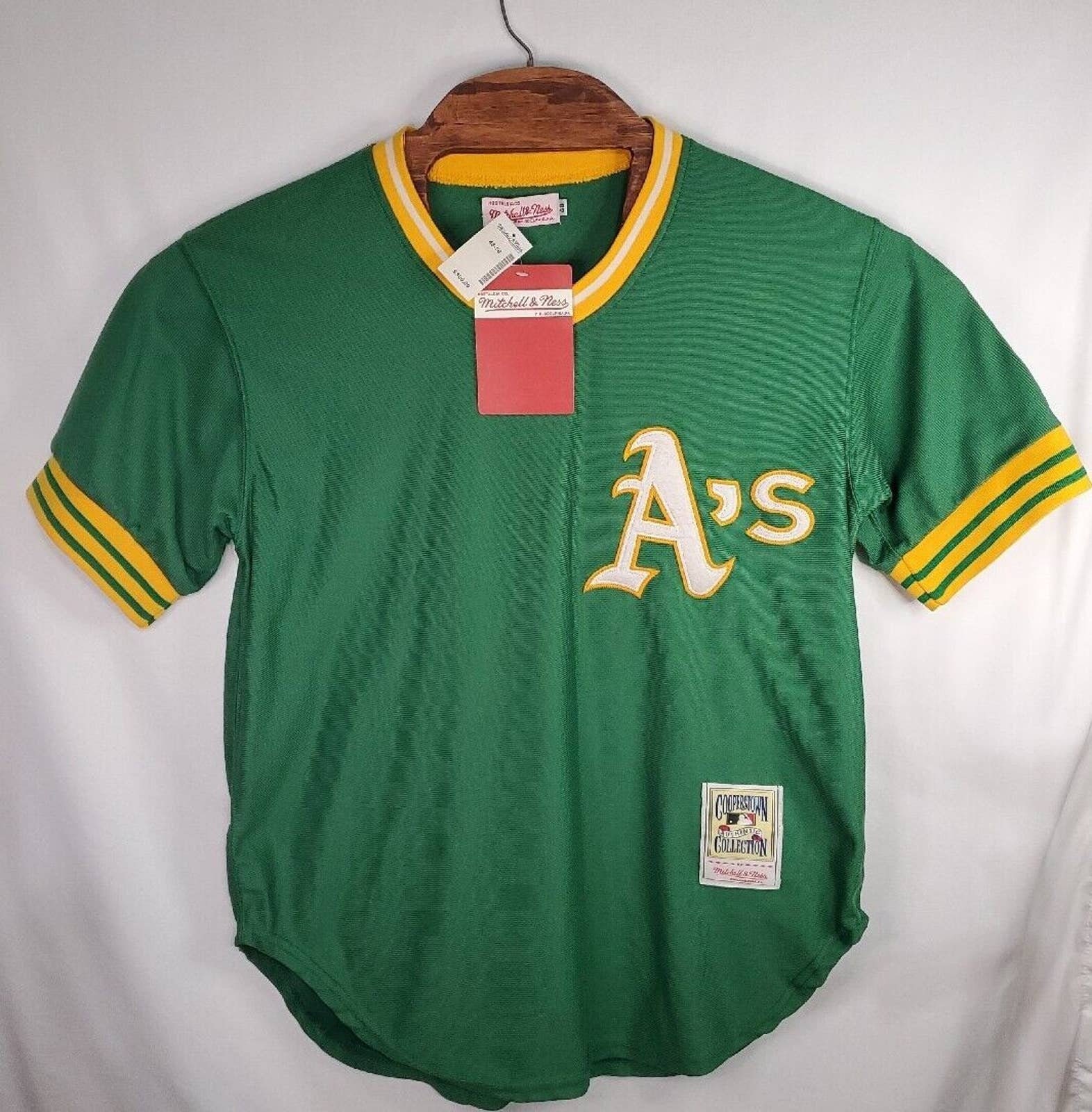 OAKLAND A'S ATHLETICS JERSEY CURSIVE BLANK WHITE RUSSELL MEN AUTHENTIC 44 L