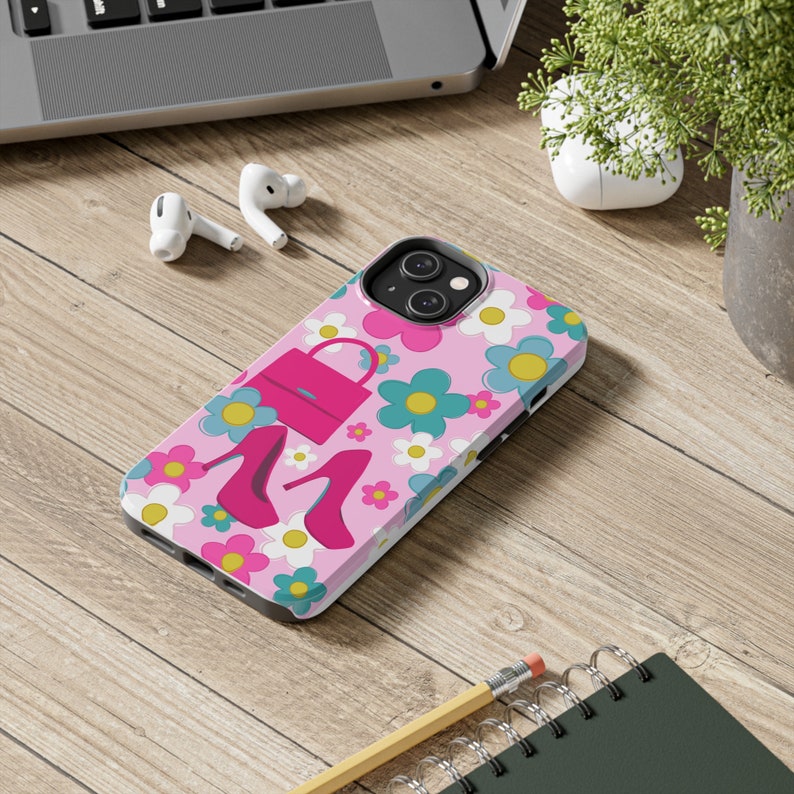 Pink Girly Barbie Inspired Phone Case Heels Floral Flower - Etsy