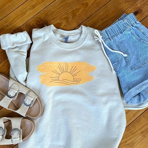 Sun Color Splash Crewneck Sweatshirt, Beach Sweatshirt, Endless Summer Sweatshirt, Vacay Sweatshirt, Women’s Sweatshirt, Summer Sweatshirt
