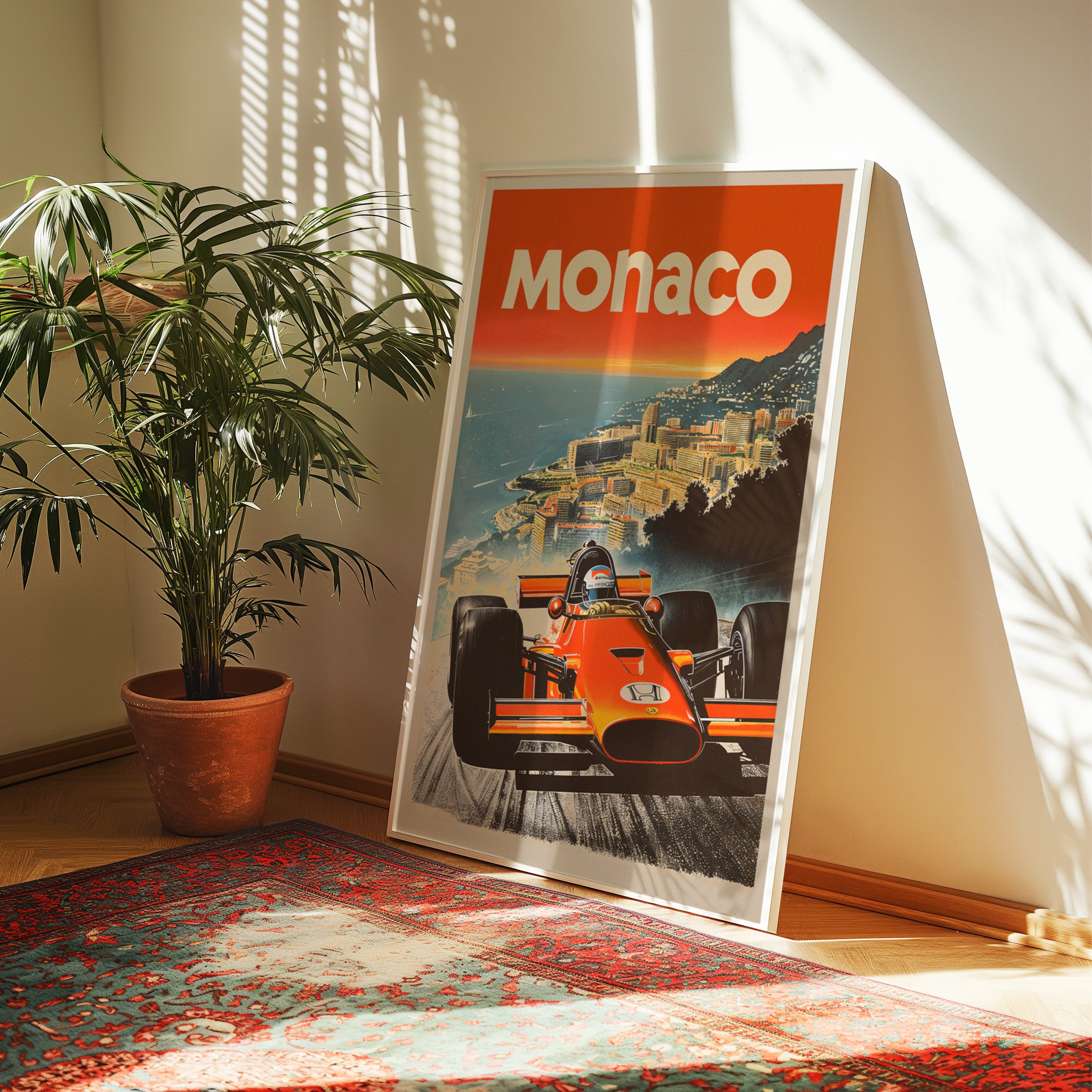 Monaco Grand Prix Poster: Vintage Style F1 Racing Art Print - Etsy