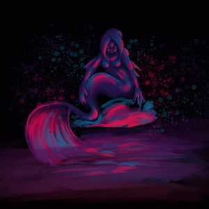 Neon Meerjungfrau
