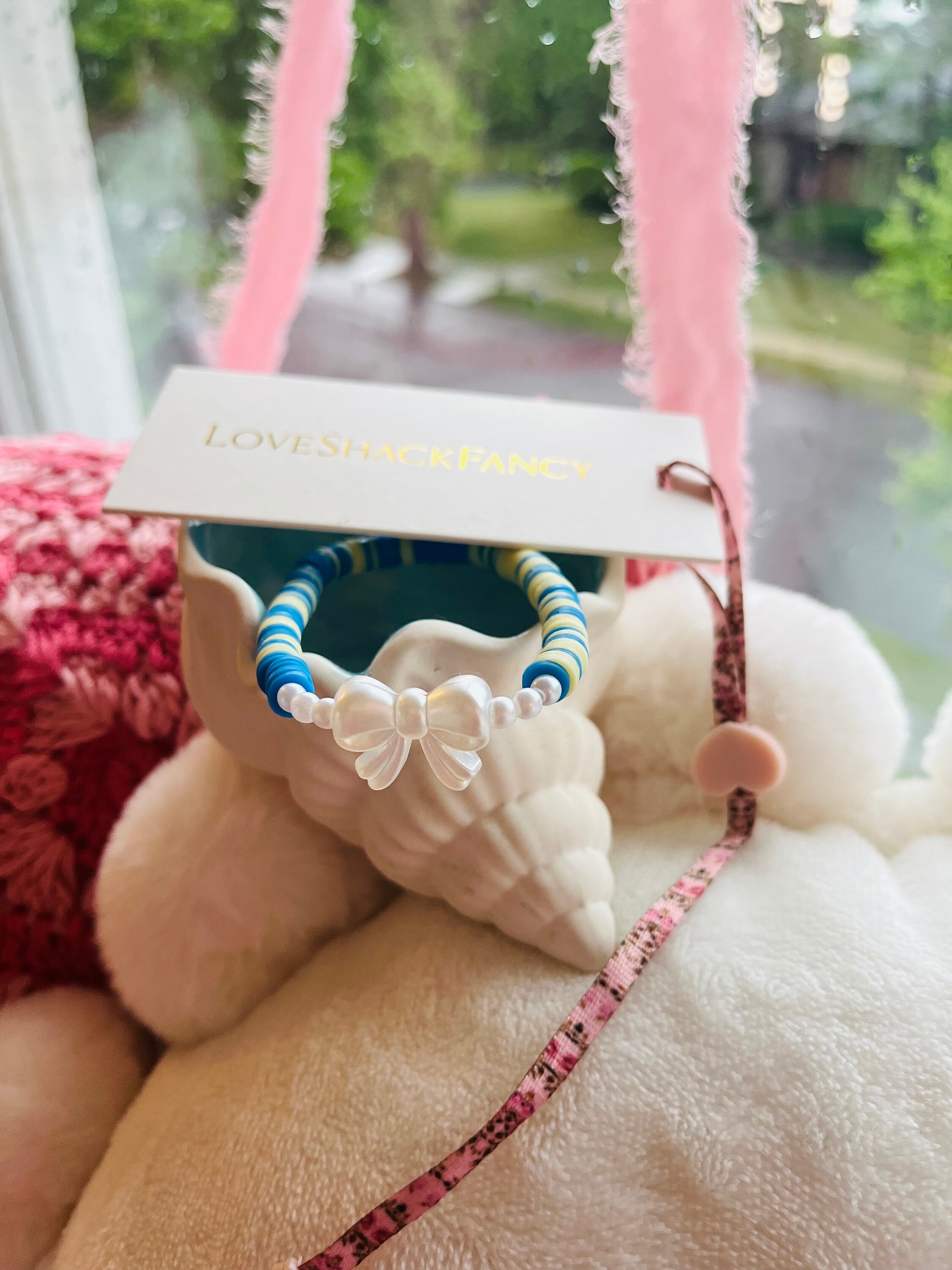 LoveShackFancy Scrunchie Bracelet Single Put your hair up. Squish it a little. Feel better  main image 3