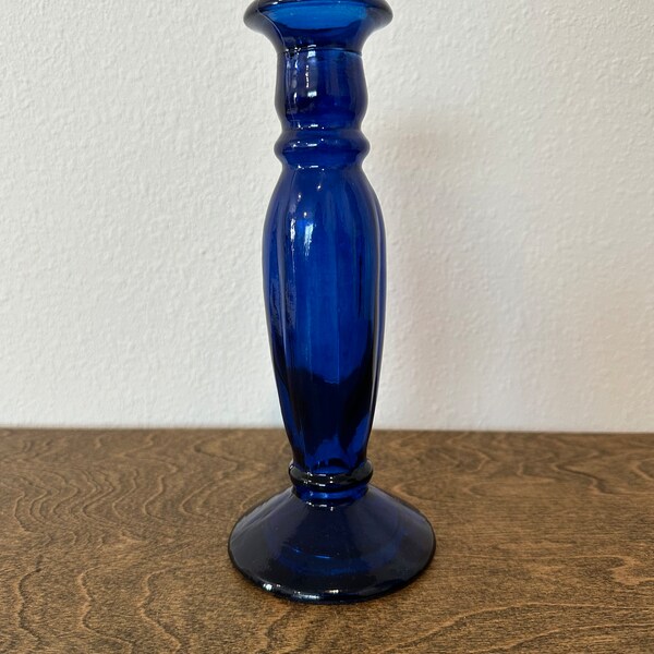 Vintage Cobalt Blue Vase/Candlestick Holder