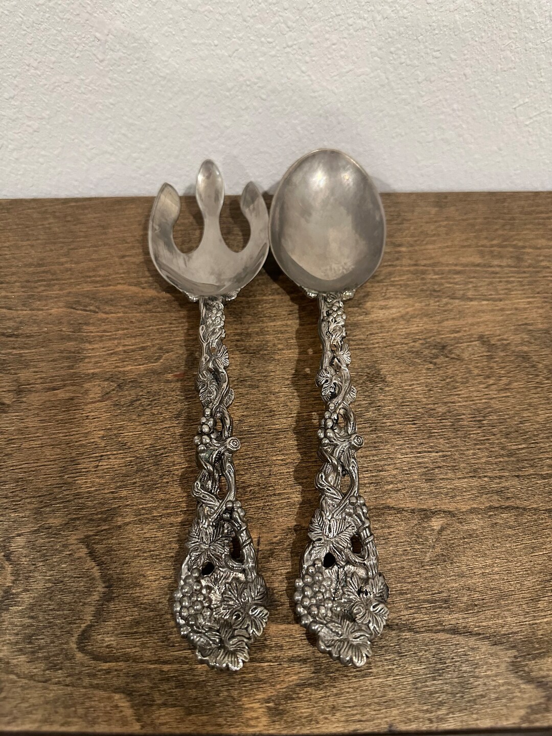 Vintage Godinger Serving Spoon and Fork Etsy