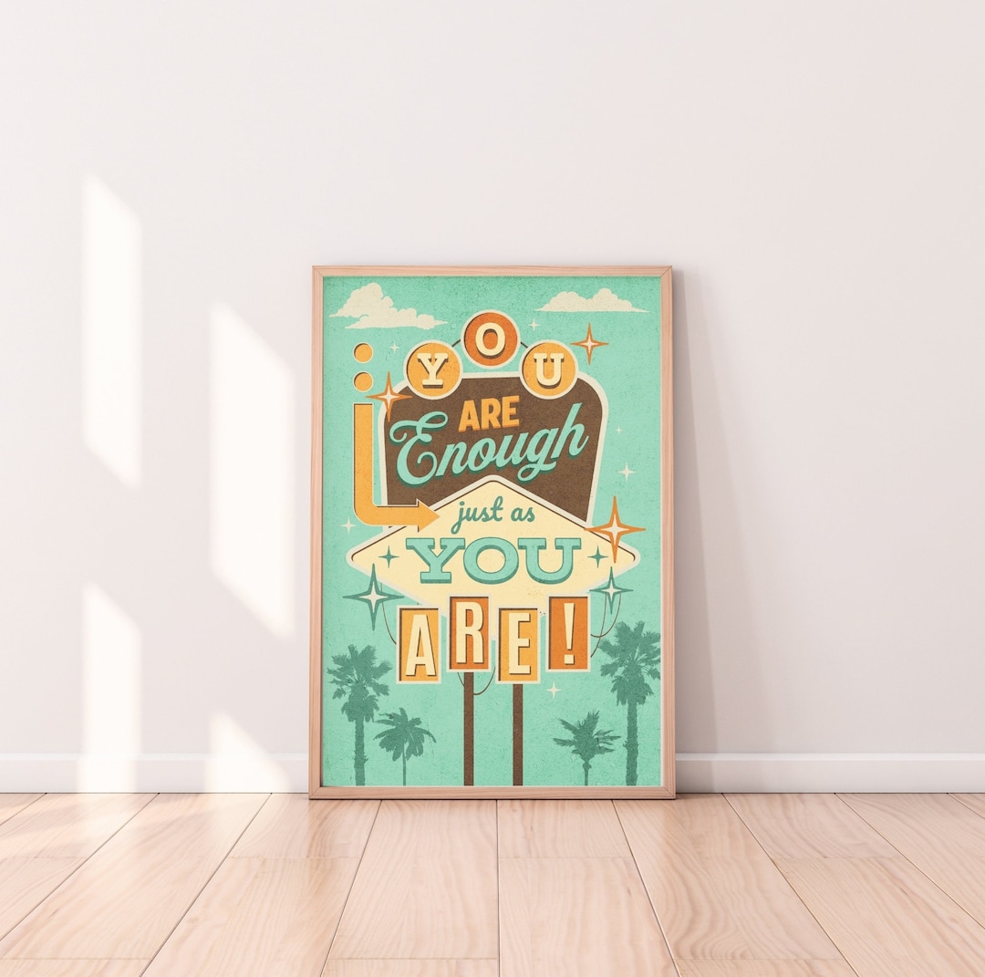 Cartoon Motivational Poster You Have One Life, Live It Affirmation for Kids Print Inspirational