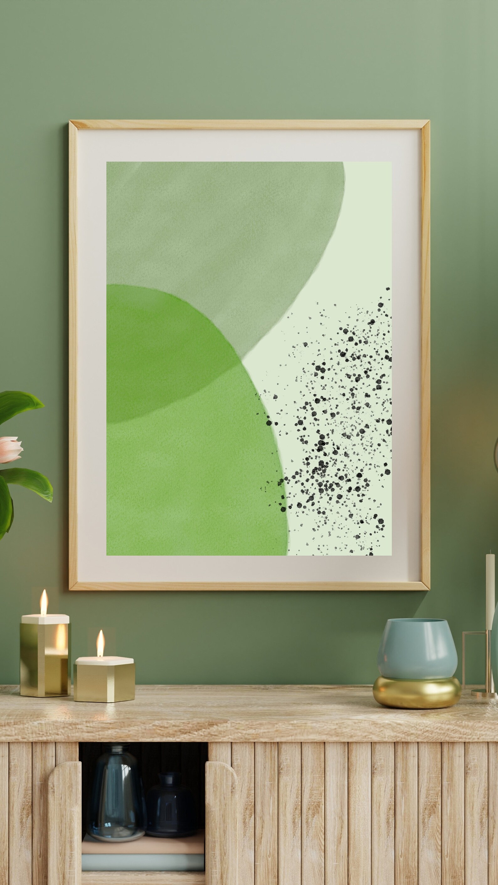 Kiwi, Gallery Wall, Modern Abstract Print, Printable Wall Print