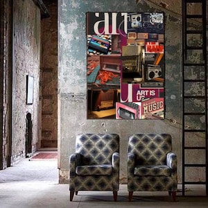 RADIOS - Póster de música retro, decoración vintage, arte para el hogar, regalo para amantes de la música, póster retro de los 80, decoración nostálgica para habitaciones.